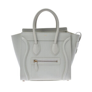 Celine Luggage Shopper Green Calfskin Handbag